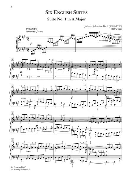Bach -- Six English Suites, BWV 806--811
