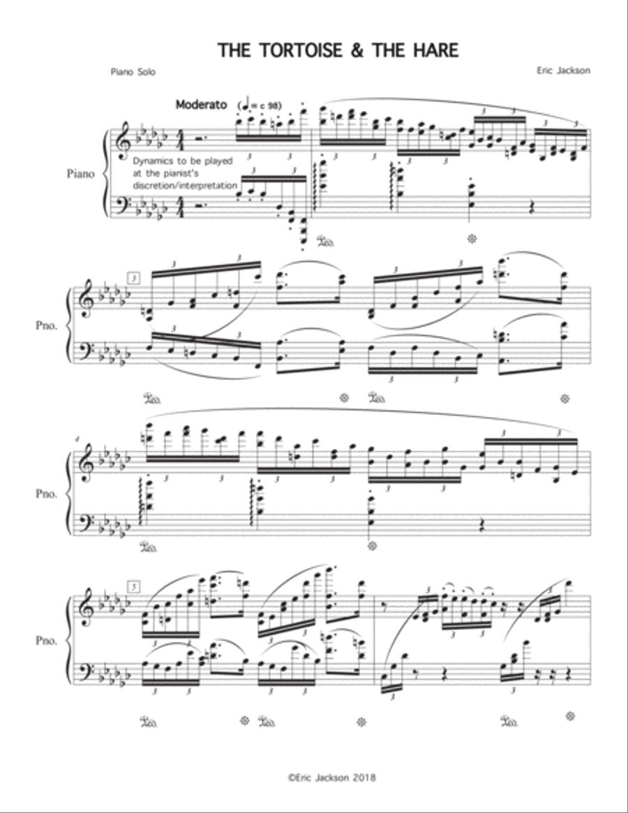 The Tortoise and the Hare Piano Solo scores gallery preview page 1