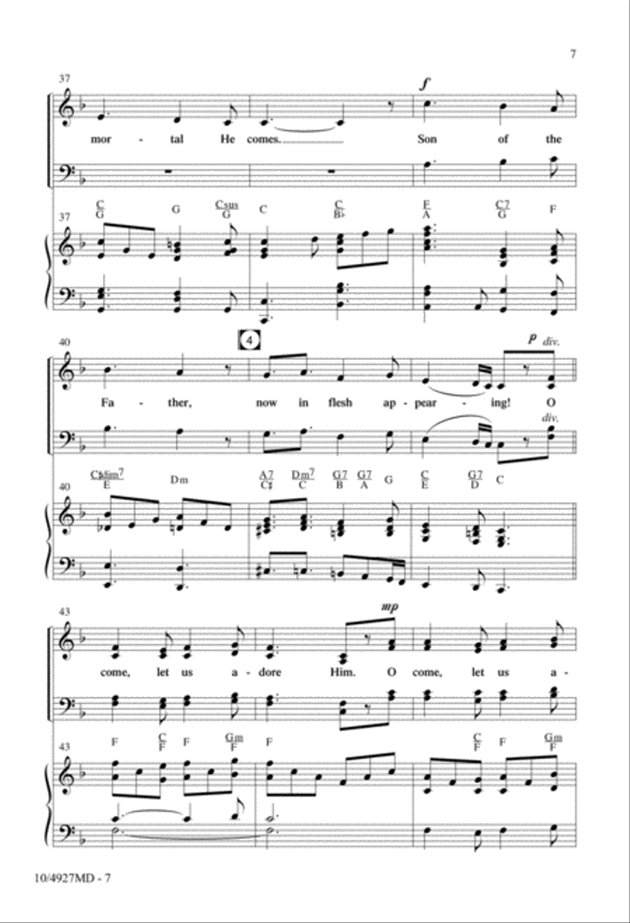 Adeste Fideles 4-Part scores gallery preview page 6