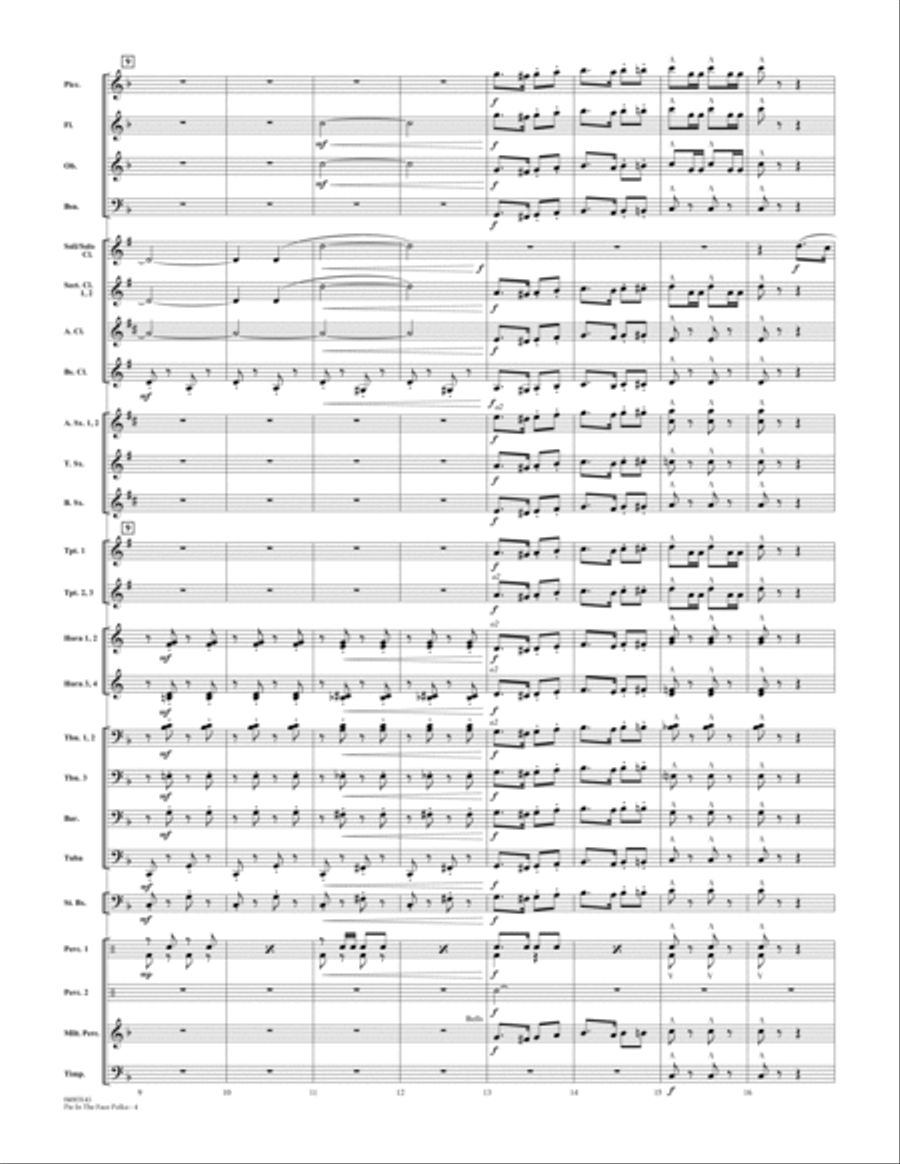 Pie In The Face Polka - Full Score Concert Band scores gallery preview page 3