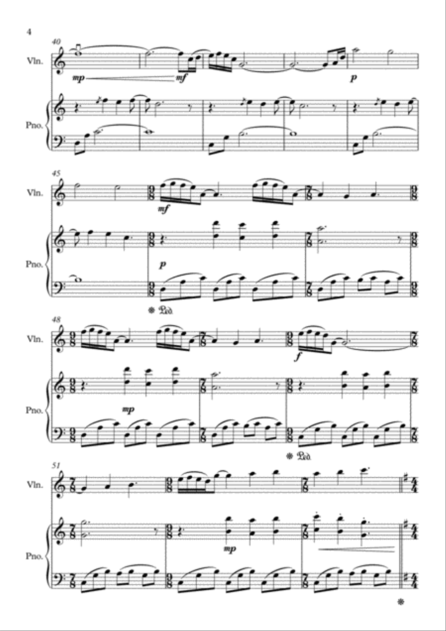 Luz De Una Vela String Duet scores gallery preview page 4
