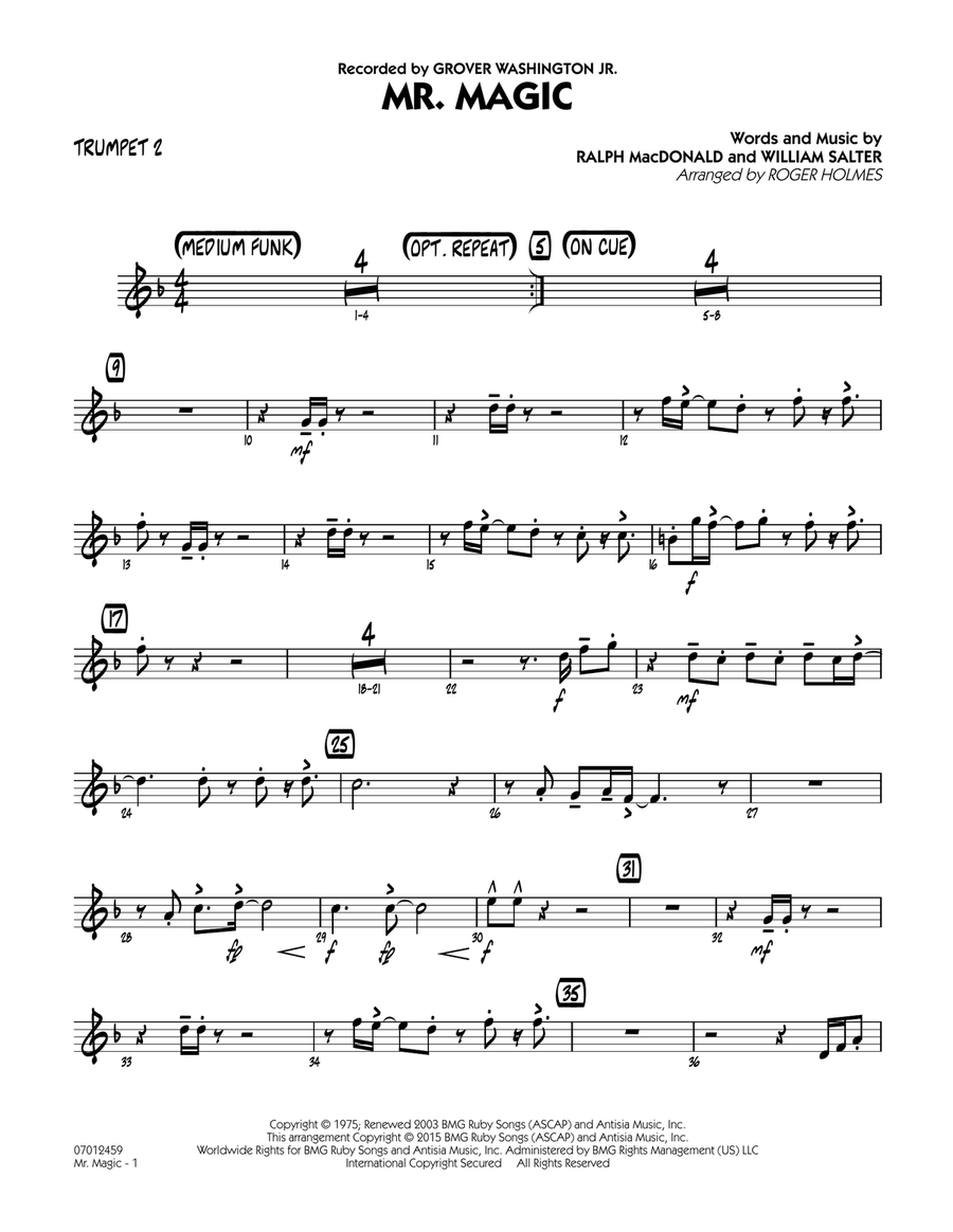 Mister Magic (Mr. Magic) - Trumpet 2 Jazz Ensemble scores gallery preview page 1