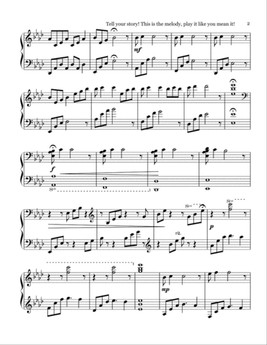 Rain Rain Piano Solo scores gallery preview page 2