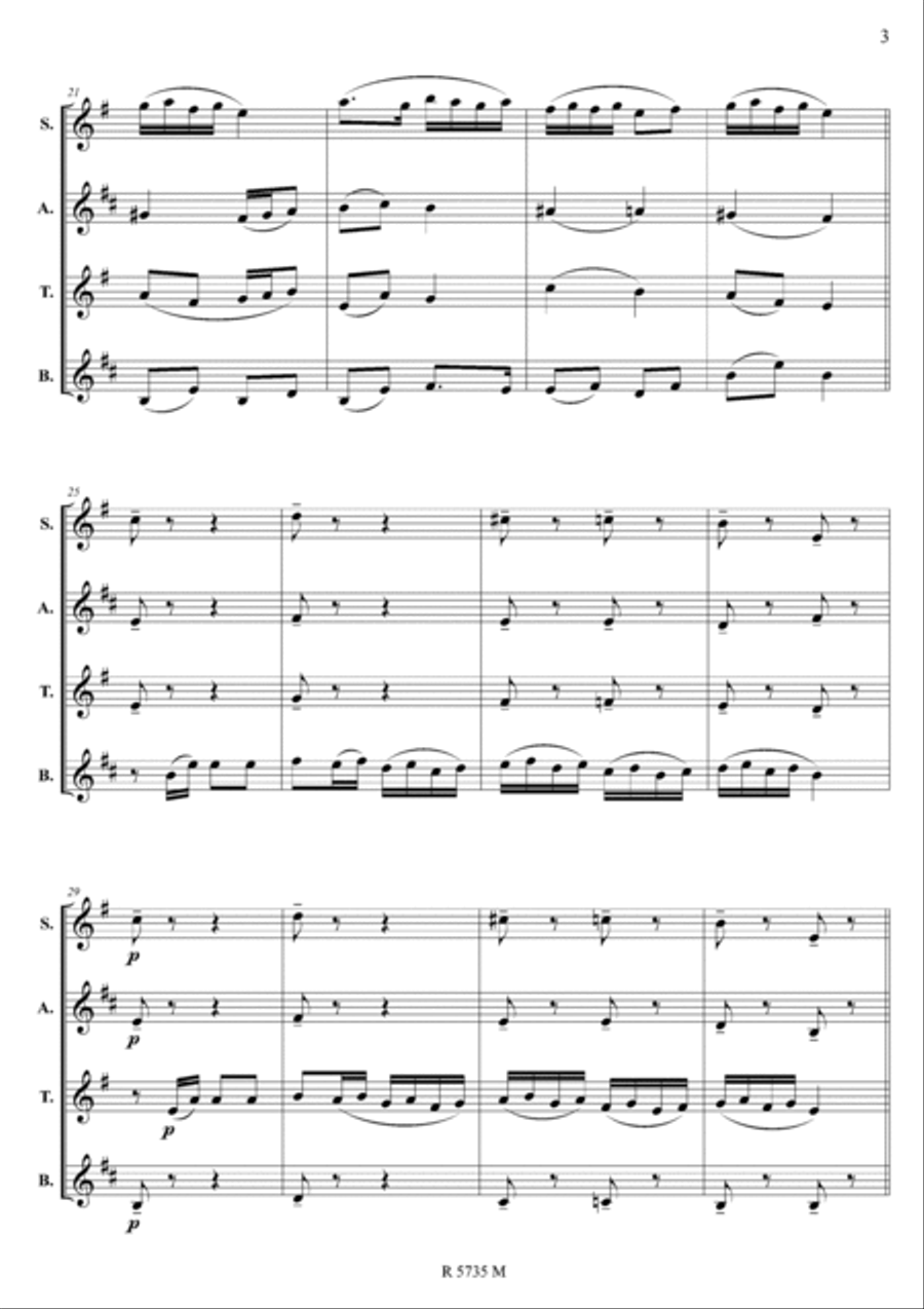 Gamir khentzor Saxophone Quartet scores gallery preview page 4