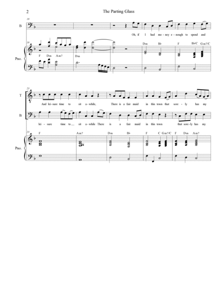The Parting Glass (for SATB) image number null