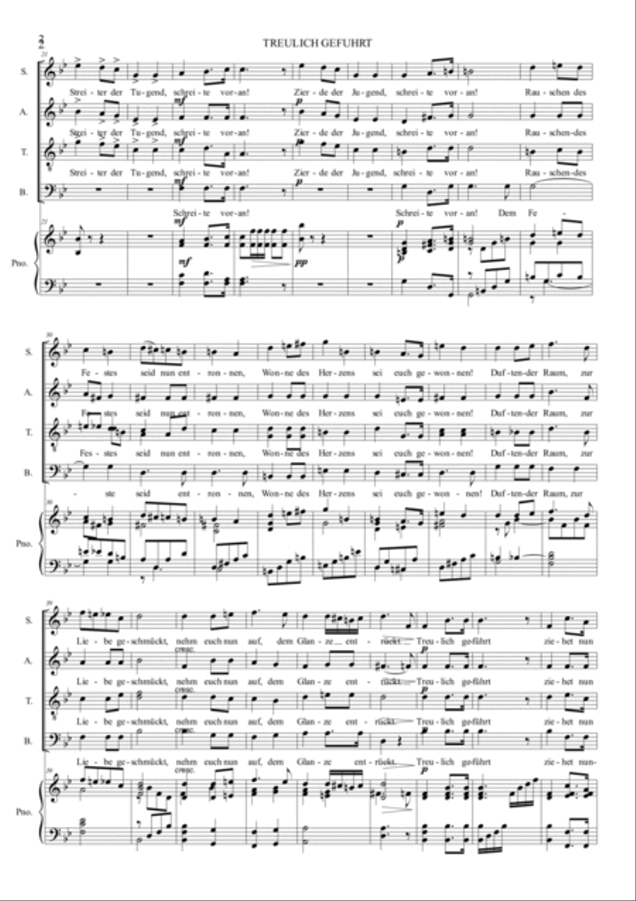 Wagner. TREULICH GEFUHRT (Bridal Chorus from 