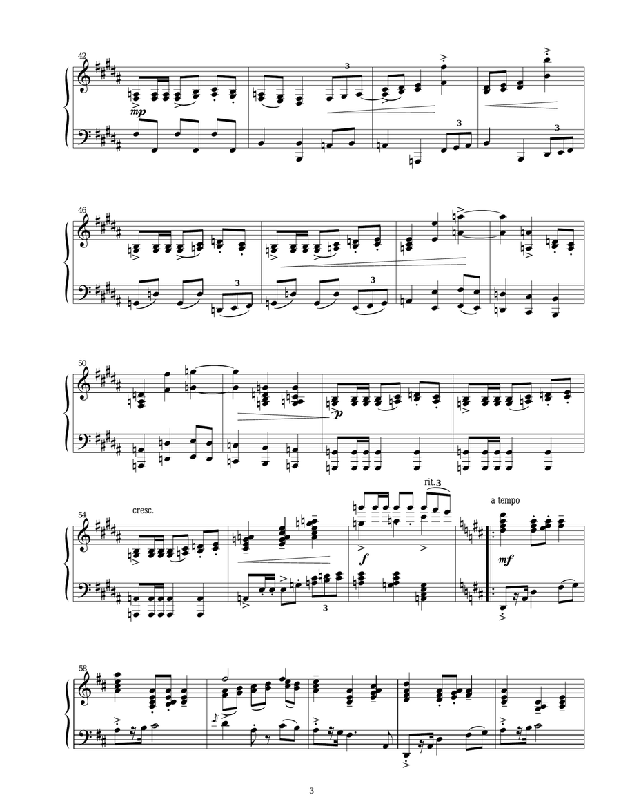 Patriot's Polonaise Piano Solo scores gallery preview page 3