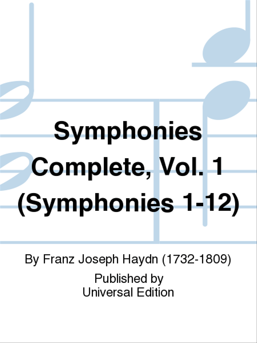 Symphonies Complete, Vol. 1 (Symphonies 1-12) Orchestra scores gallery preview page 1