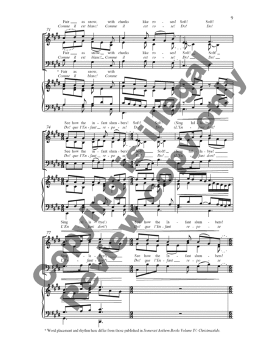 Bring a Torch, Jeannette, Isabella 3-Part scores gallery preview page 9