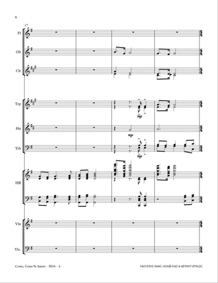 Come, Come Ye Saints Come, Come Ye Saints Full Orchestra scores gallery preview page 6