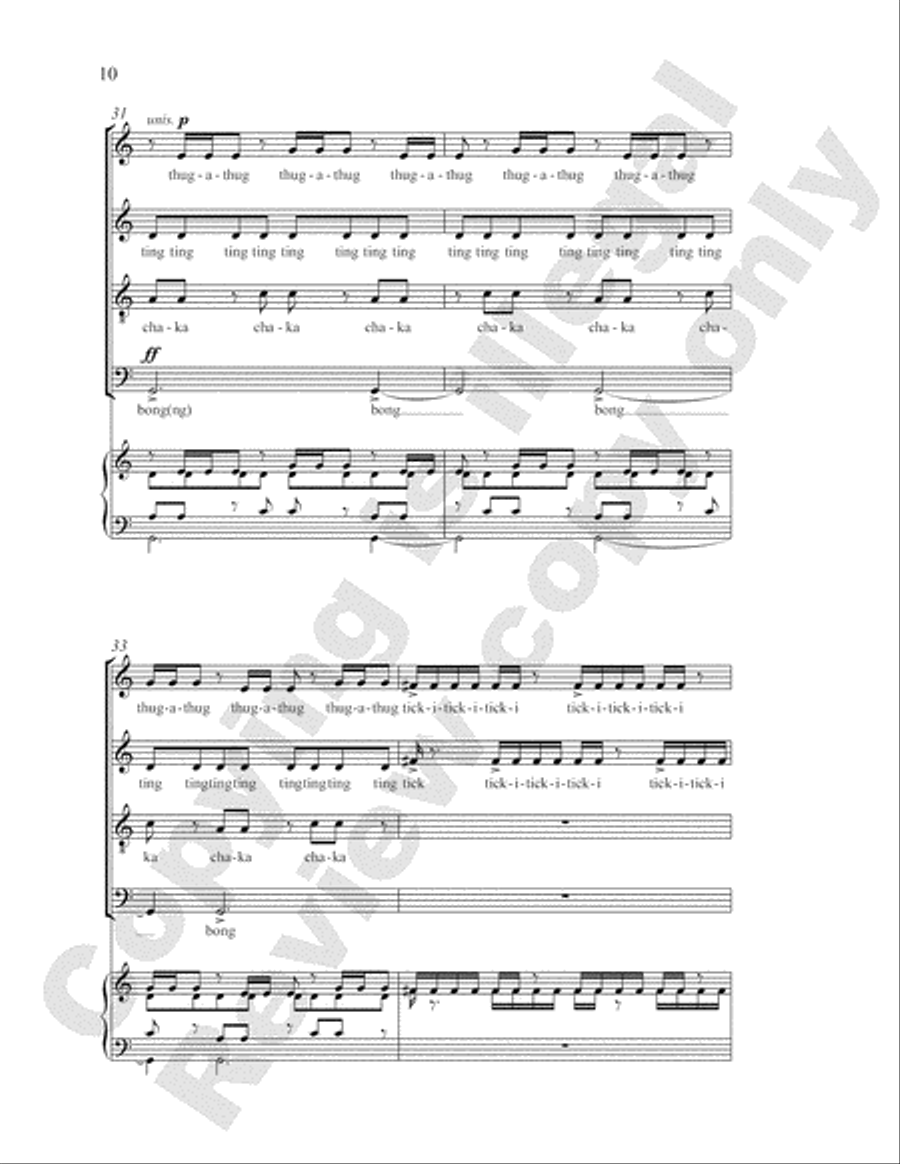 Time Pieces: 4. Clocks 4-Part scores gallery preview page 10