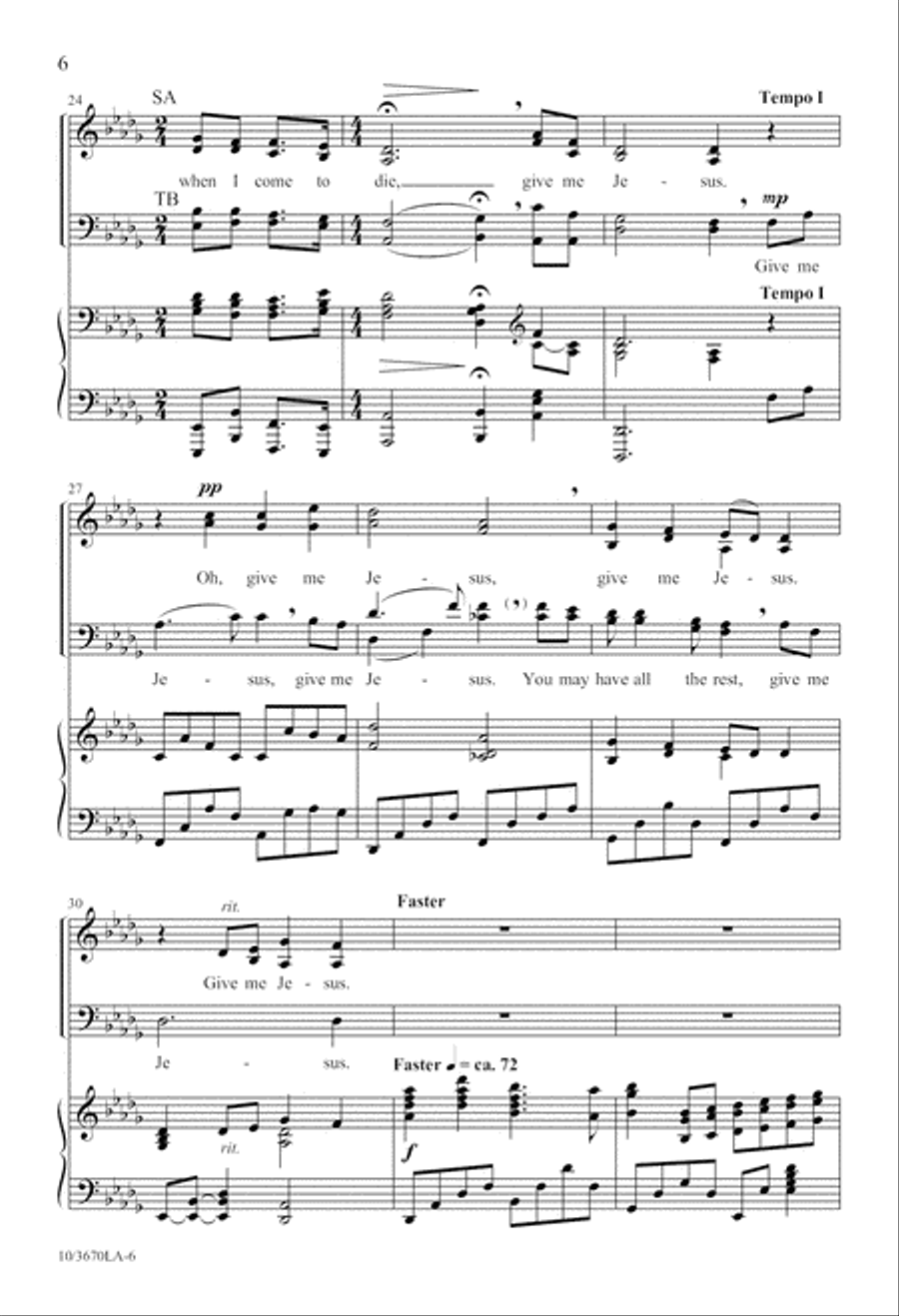 Give Me Jesus 4-Part scores gallery preview page 7
