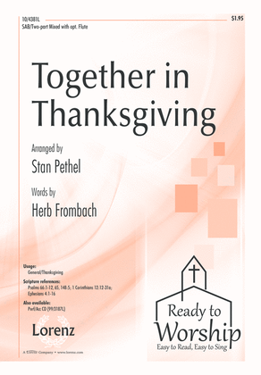 Book cover for Together in Thanksgiving