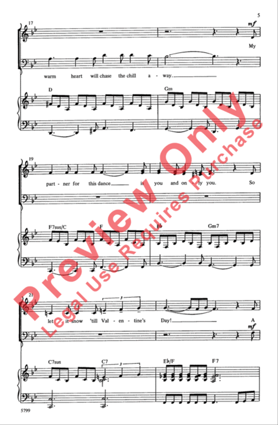 Slow Dancing in the Snow 3-Part scores gallery preview page 5