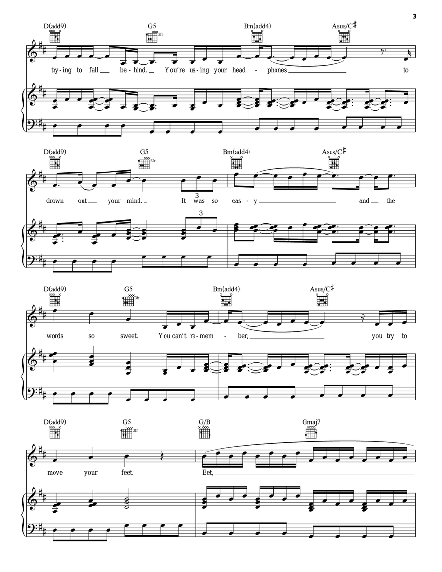 Eet Piano, Vocal, Guitar scores gallery preview page 3