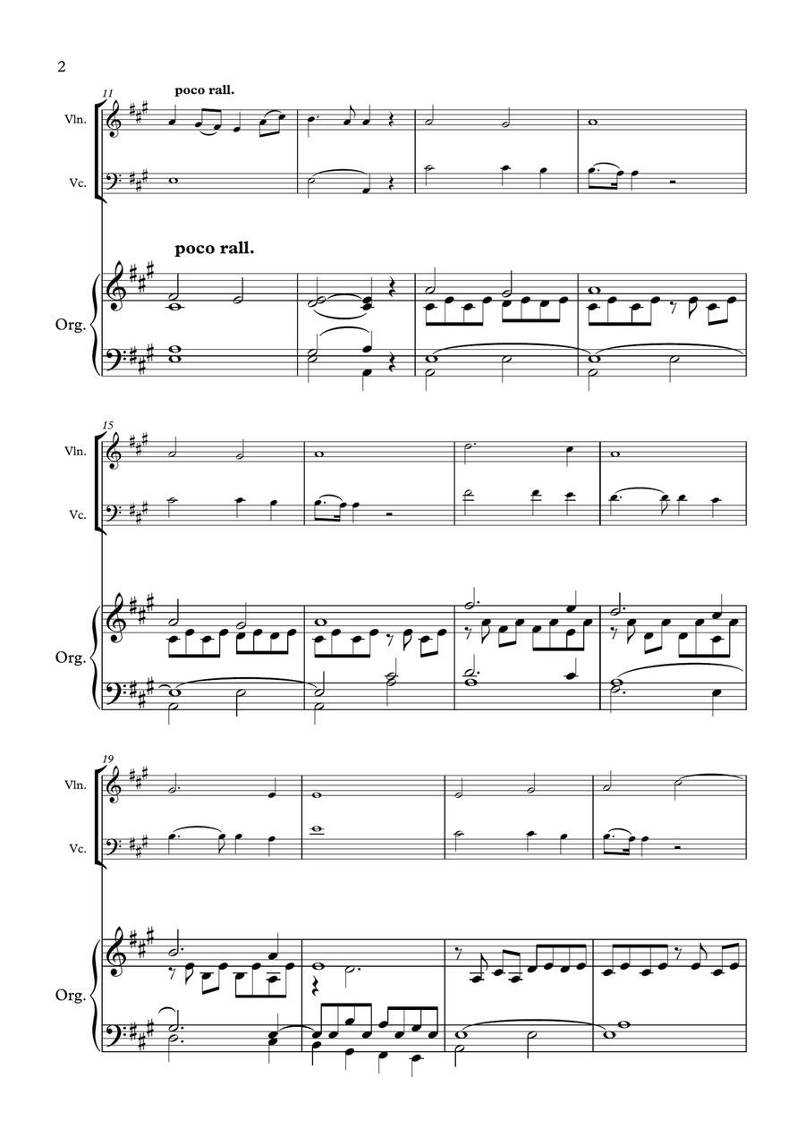 Panis Angelicus (Violin, Cello and Organ/Piano) Piano Trio scores gallery preview page 2