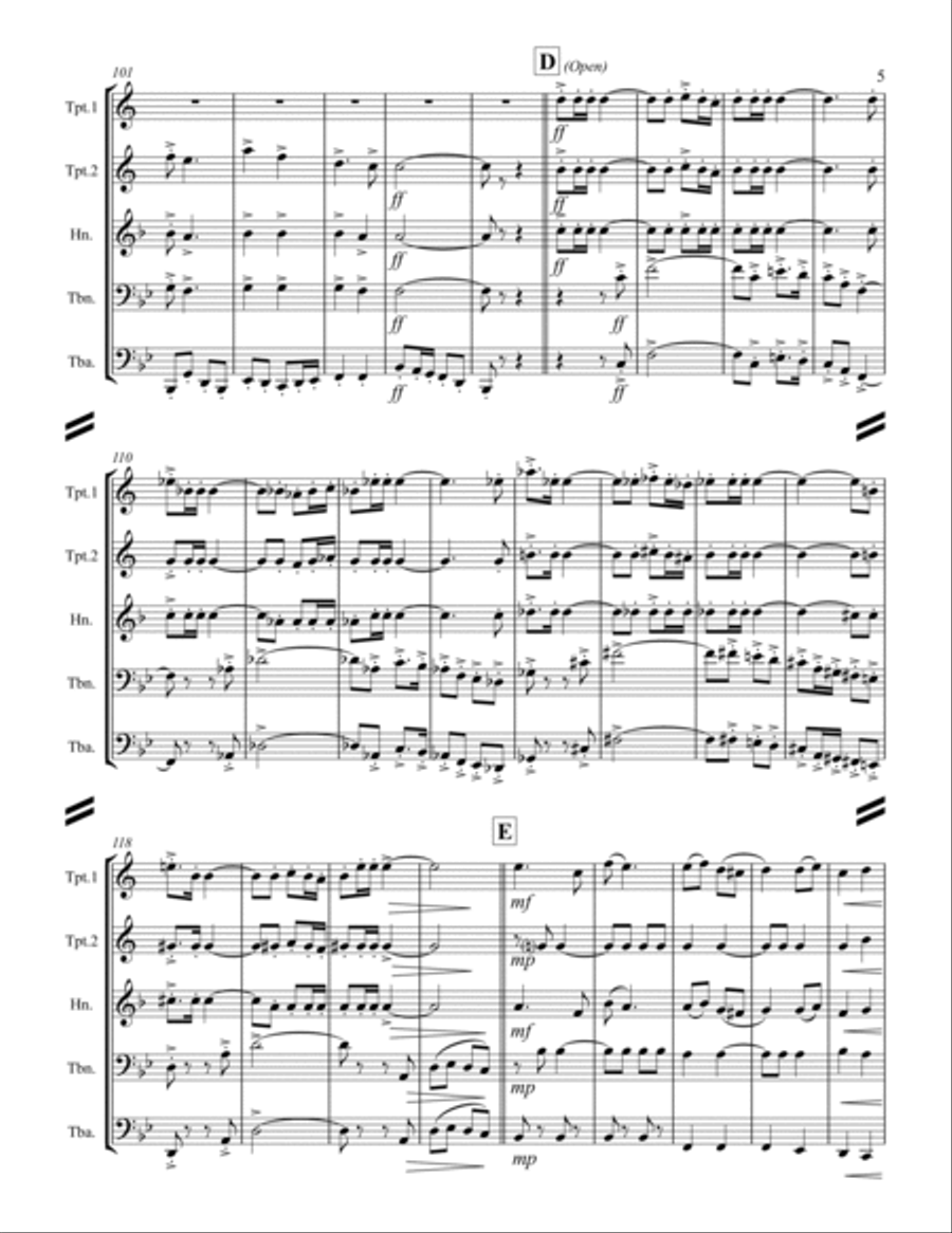 March - Army of the Nile (for Brass Quintet) image number null