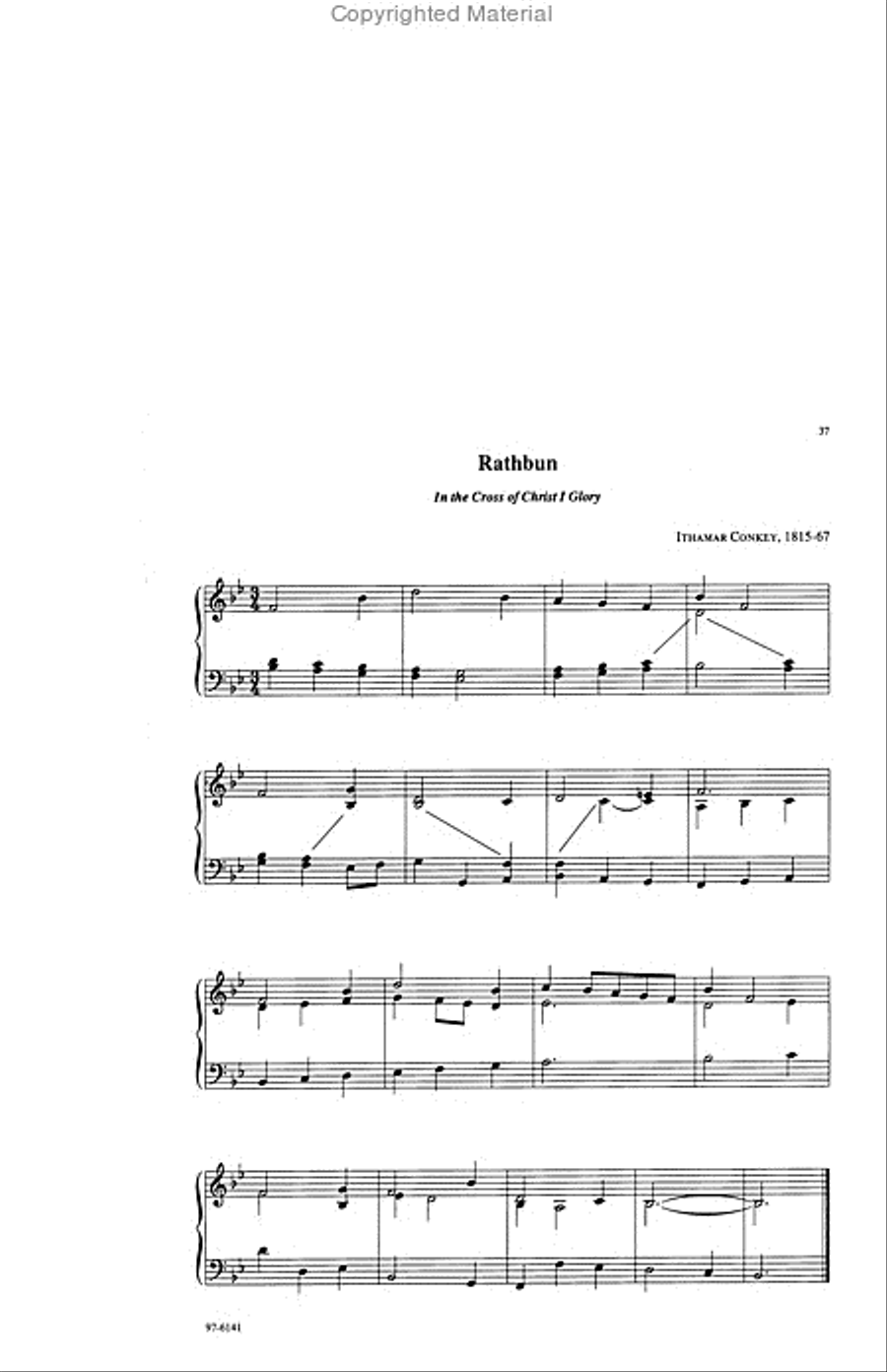 Easy Hymn Accompaniments for Organ or Piano Organ scores gallery preview page 15