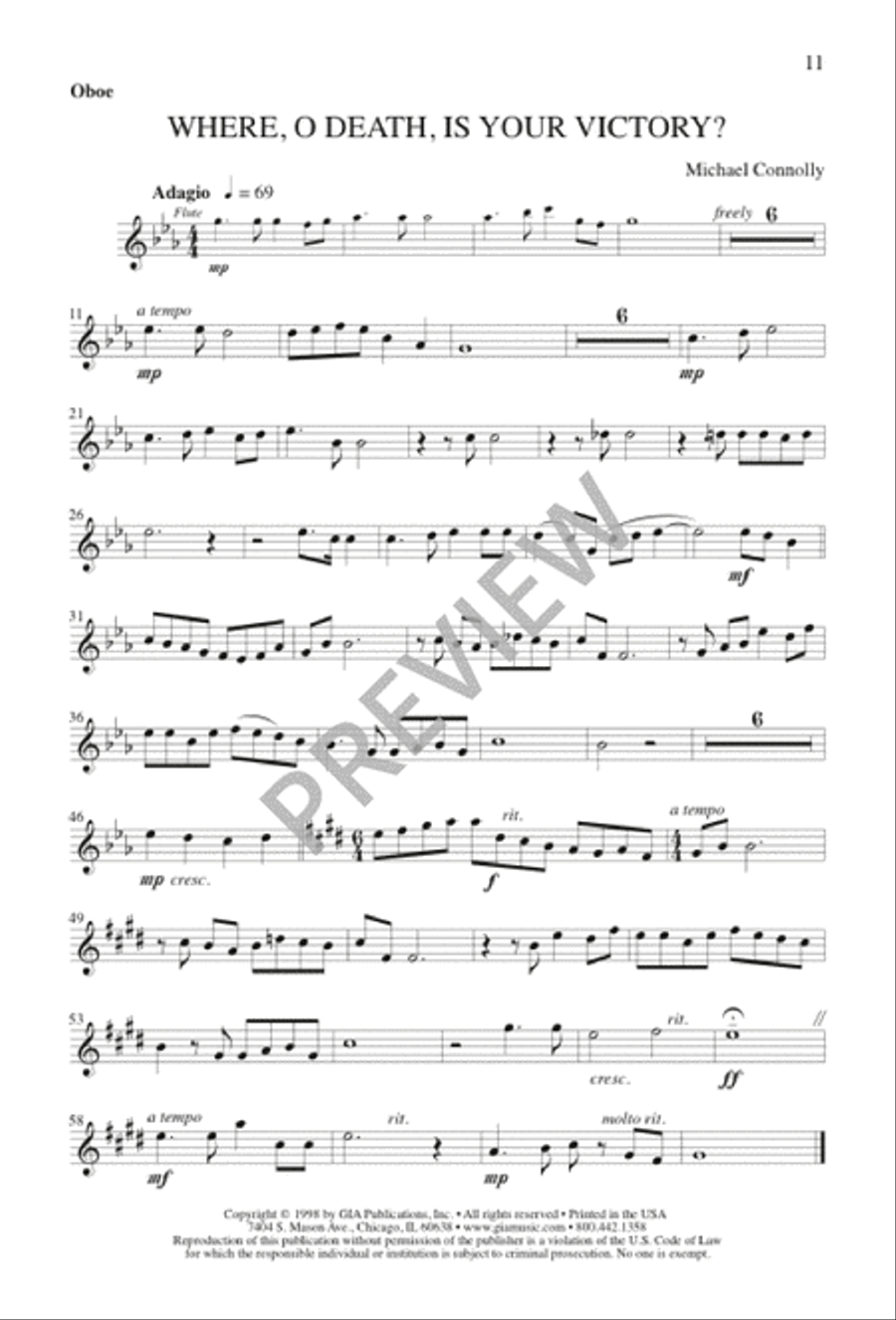 Where, O Death, Is Your Victory? 4-Part scores gallery preview page 11