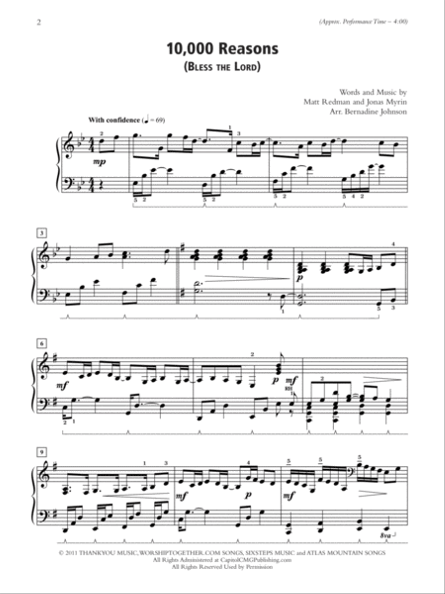 Joyful Praise Solos Piano Solo scores gallery preview page 3