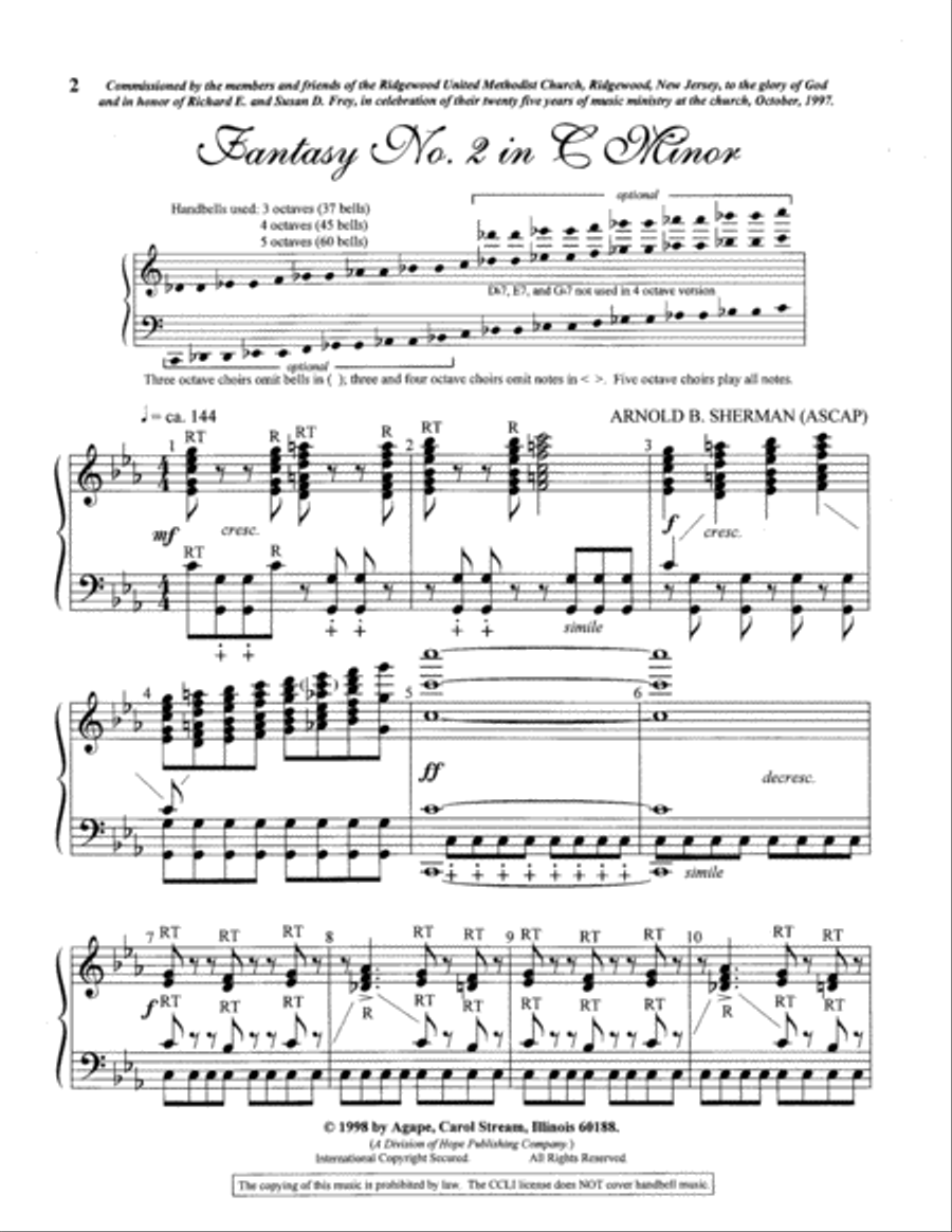 Fantasy No. 2 in C Minor 5-Octaves scores gallery preview page 13