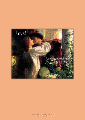 Book cover for Love! A string quartet collection of songs for Valentines Day