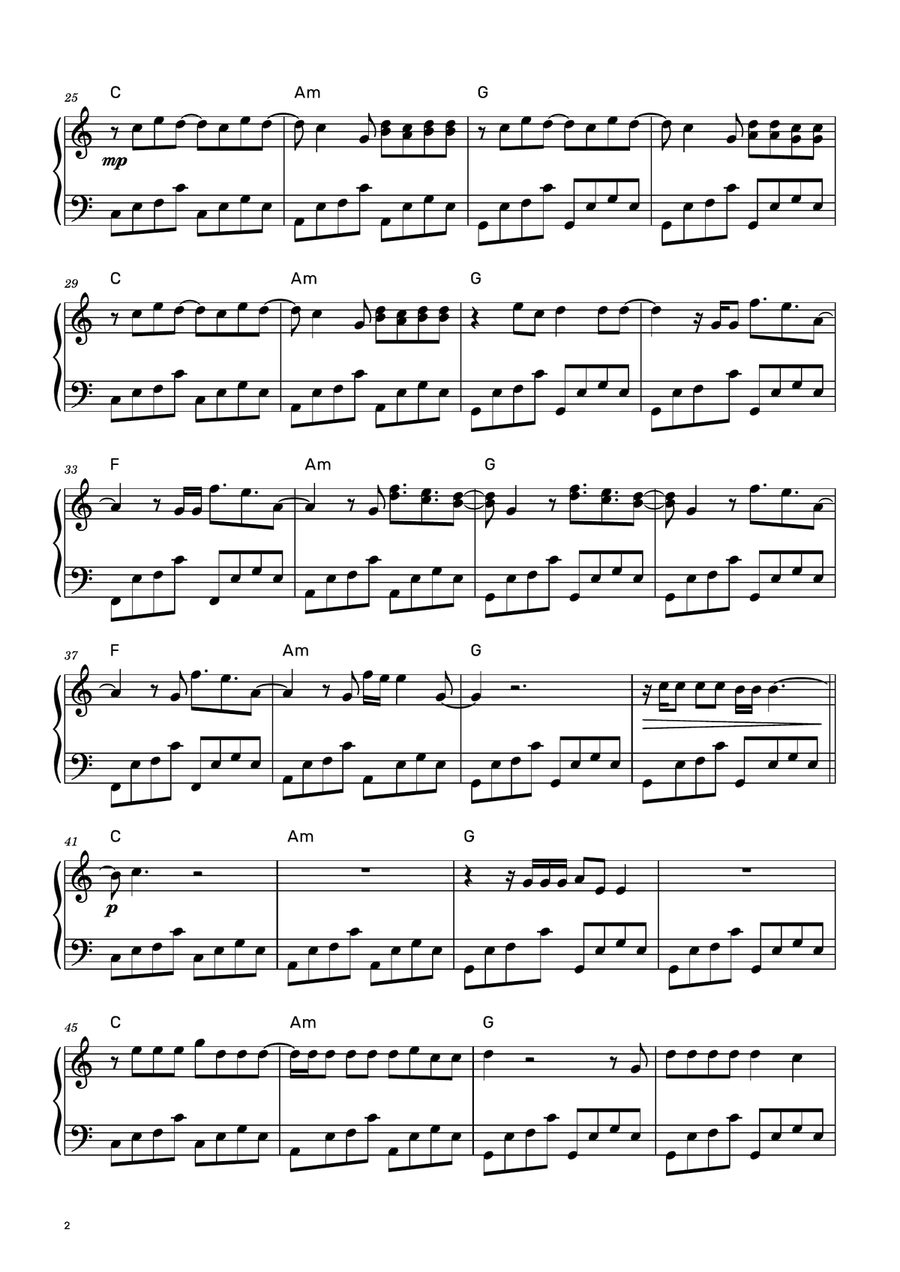 Loml Piano Solo scores gallery preview page 2