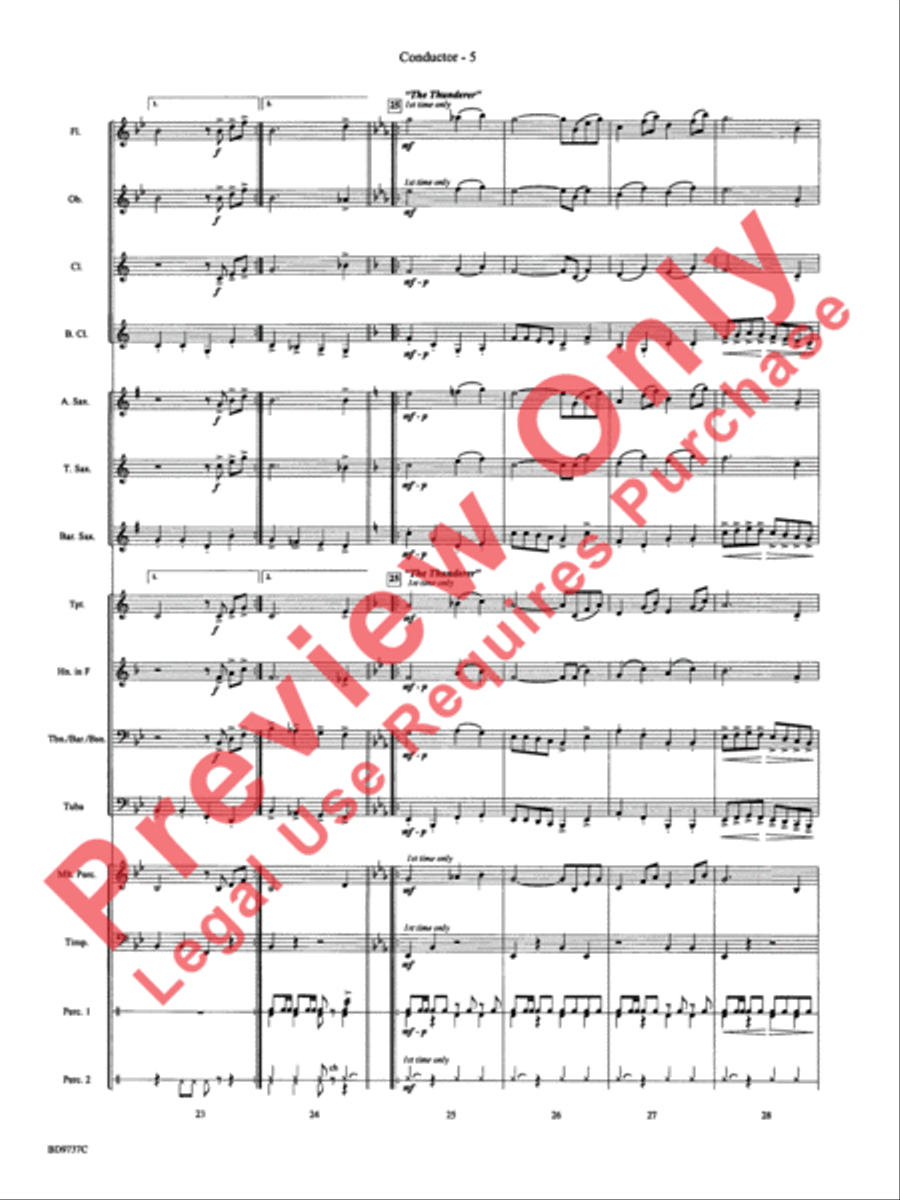 Sousa - The March King Concert Band scores gallery preview page 7