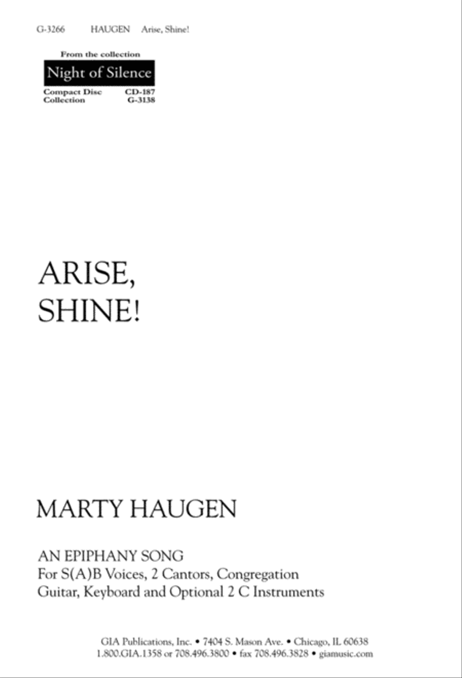 Arise, Shine! 3-Part scores gallery preview page 1