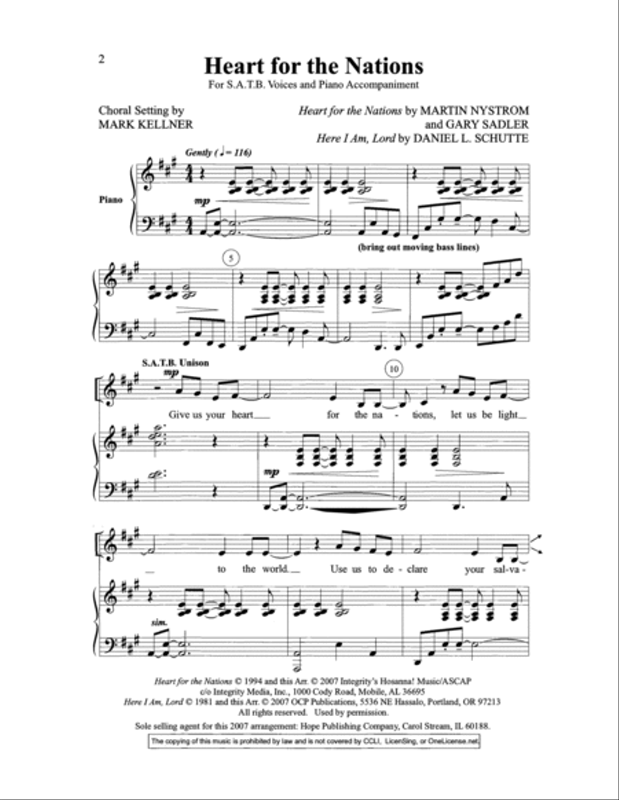 Heart for the Nations Heart for the Nations 4-Part scores gallery preview page 2