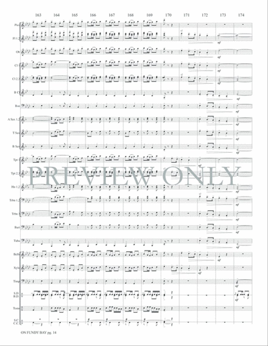 On Fundy Bay Concert Band scores gallery preview page 17