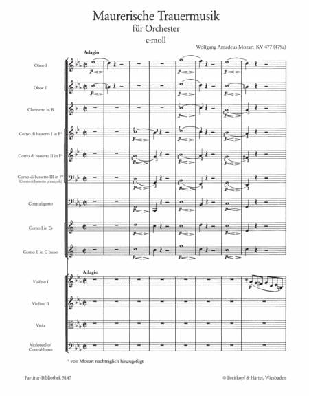 Masonic Funeral Music in C minor K. 477 (479A)