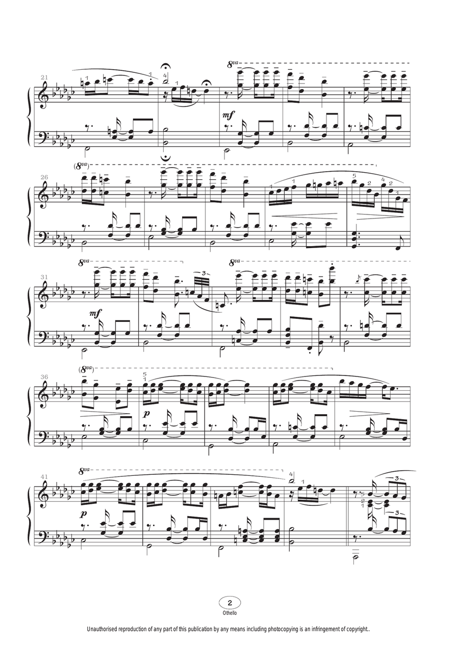 Othello Othello Piano Solo scores gallery preview page 2