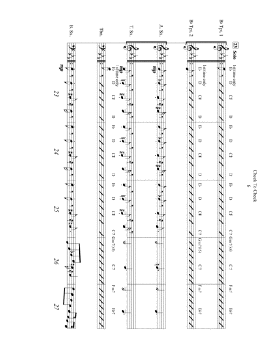 Cheek To Cheek Tenor Saxophone scores gallery preview page 6