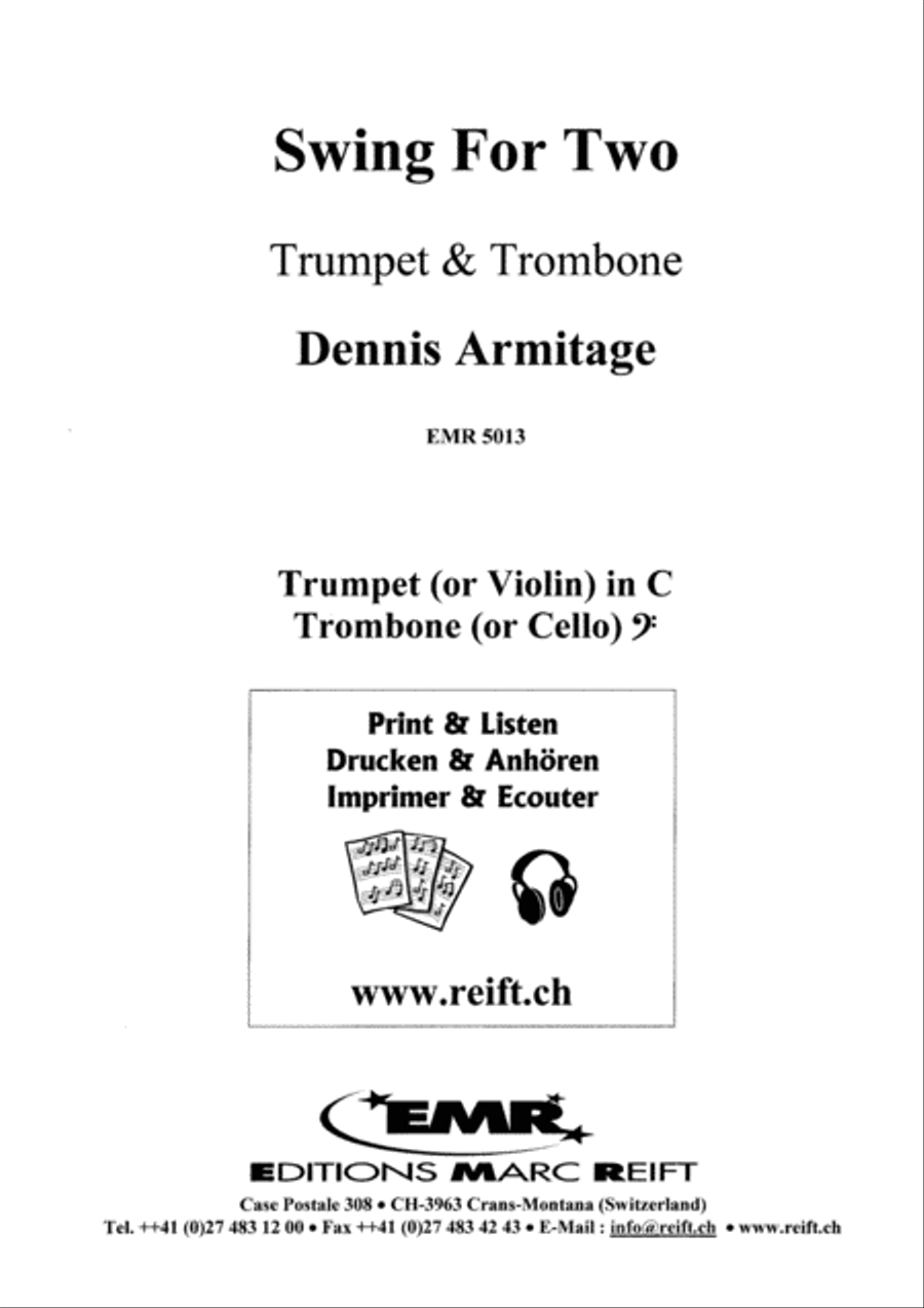 Swing for Two Swing for Two Brass Ensemble scores gallery preview page 2
