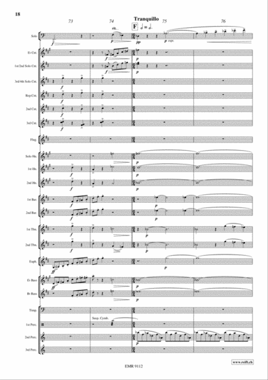 Allegro Maestoso Allegro Maestoso Brass Band scores gallery preview page 19