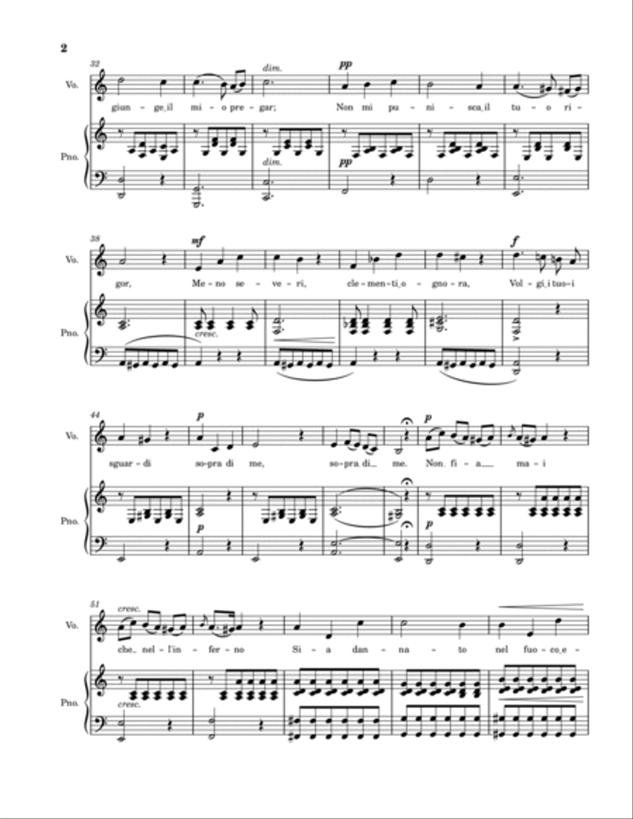 Pieta, Signore! C Major Voice Solo scores gallery preview page 3