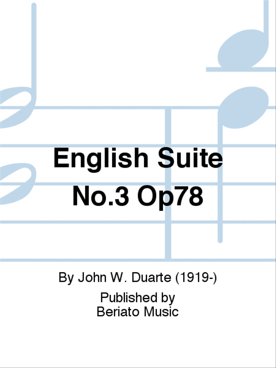 English Suite No.3 Op78 Classical Guitar scores gallery preview page 1