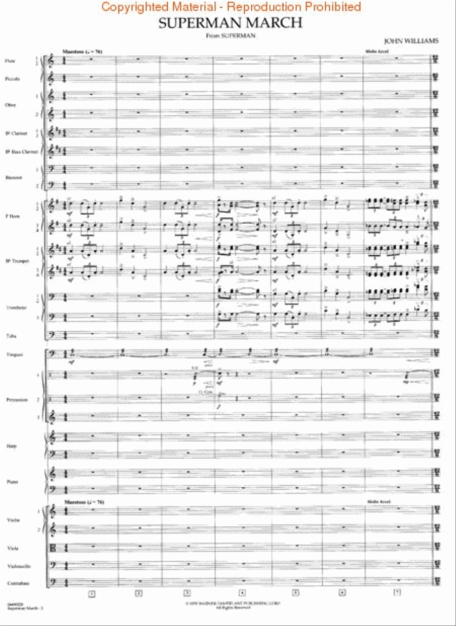 Superman March - Deluxe Score