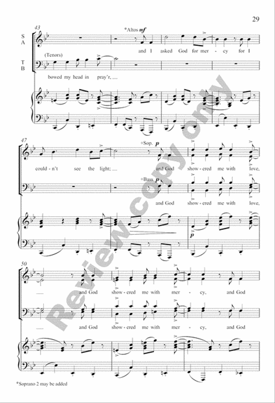 Three Gospel Choruses Divisi scores gallery preview page 48