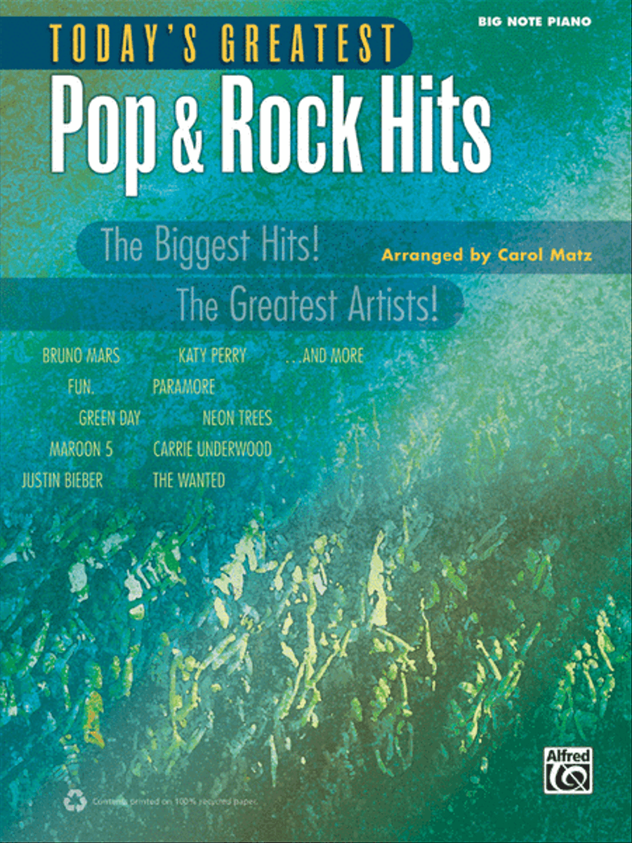 Today's Greatest Pop & Rock Hits Easy Piano scores gallery preview page 1