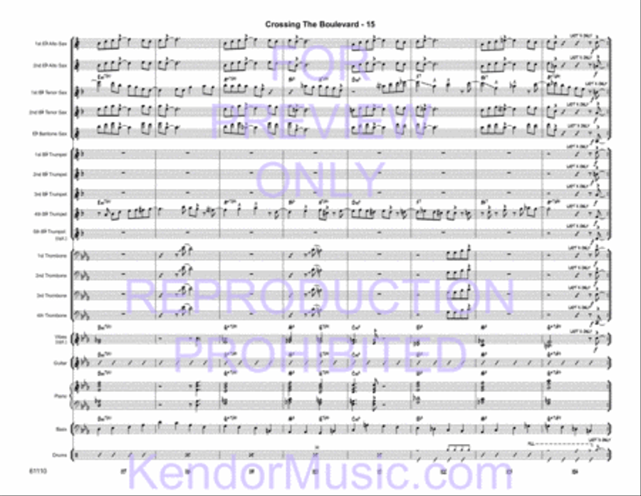 Crossing the Boulevard Jazz Ensemble scores gallery preview page 17