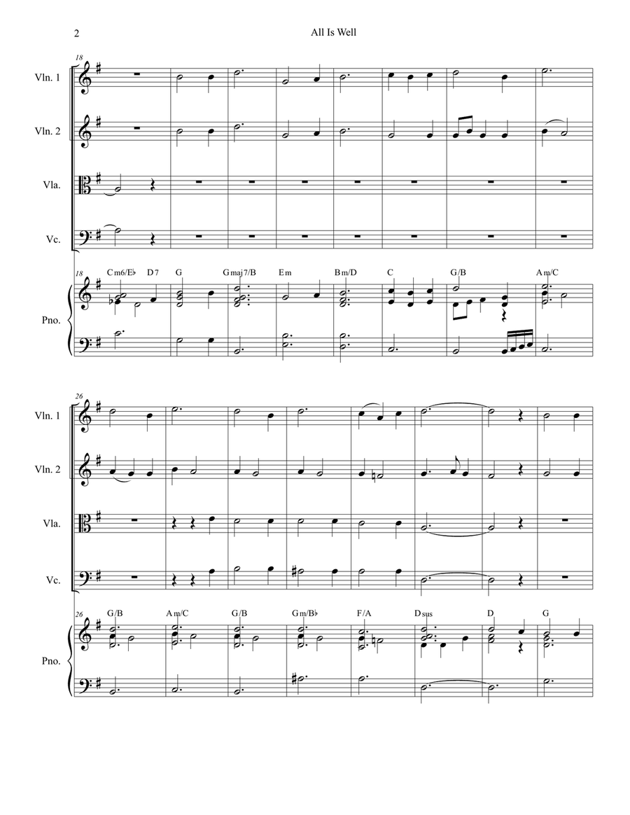 All Is Well All Is Well String Quartet scores gallery preview page 2