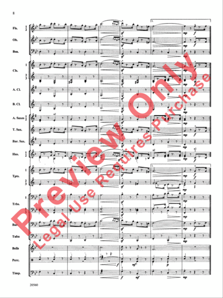 Marche Lorraine Concert Band scores gallery preview page 9