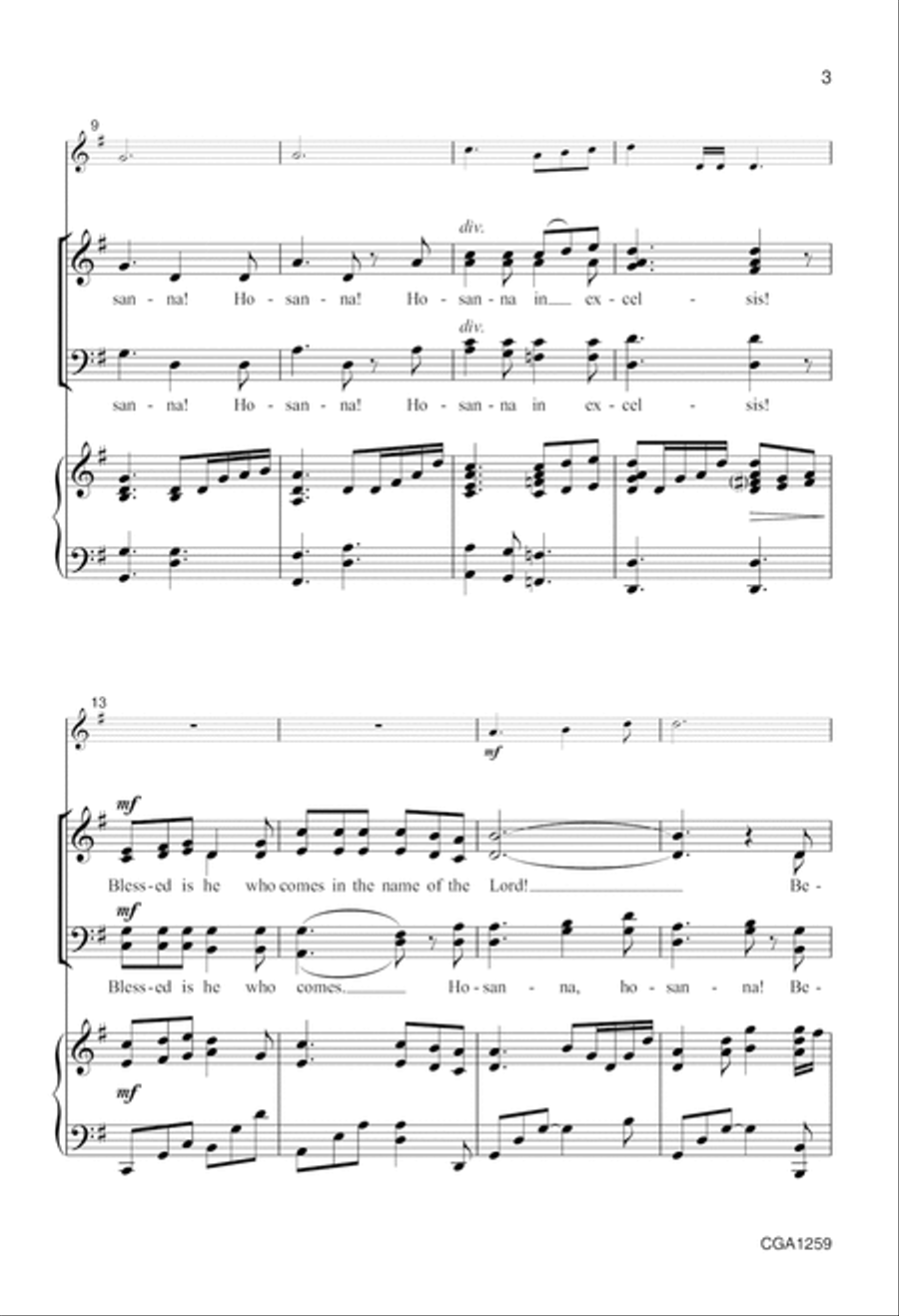 A Festive Hosanna 4-Part scores gallery preview page 3