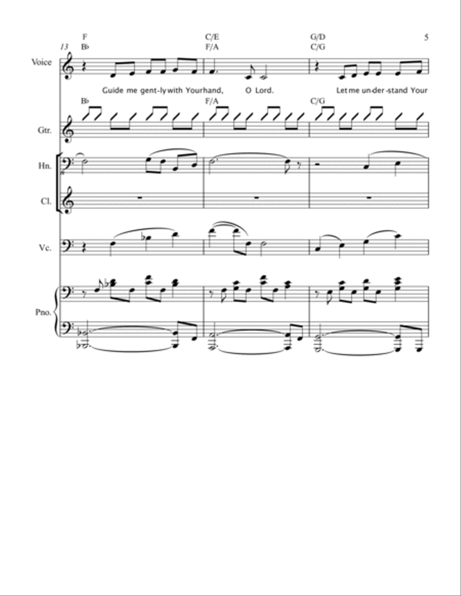 Prayer (Song For Nicole) Small Ensemble scores gallery preview page 5