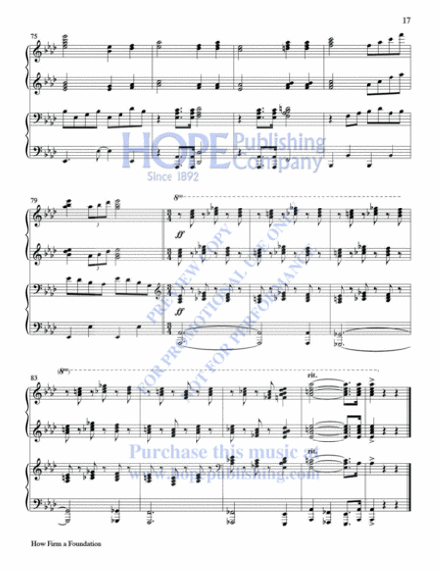 Glory to God: Hymn Settings for 4-Hand Piano Piano Accompaniment scores gallery preview page 20