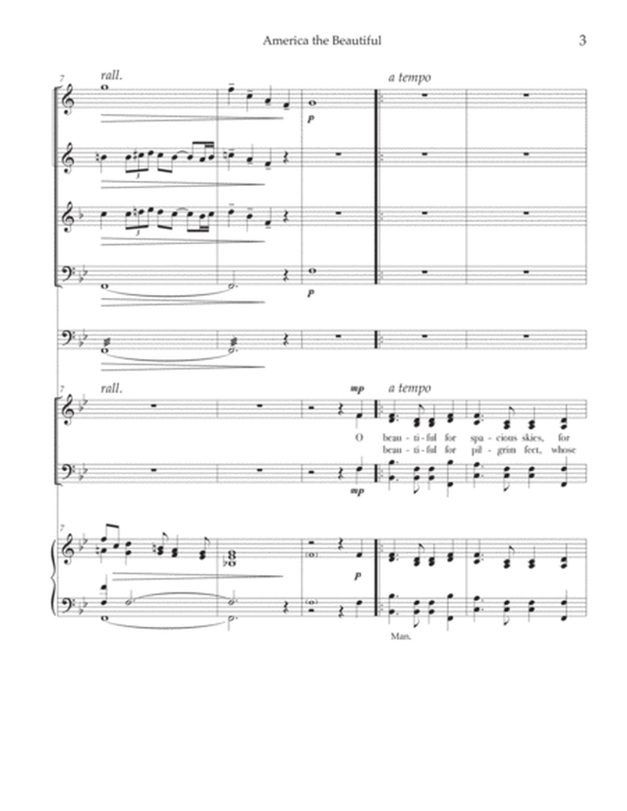 America the Beautiful (Choir, organ, brass) image number null