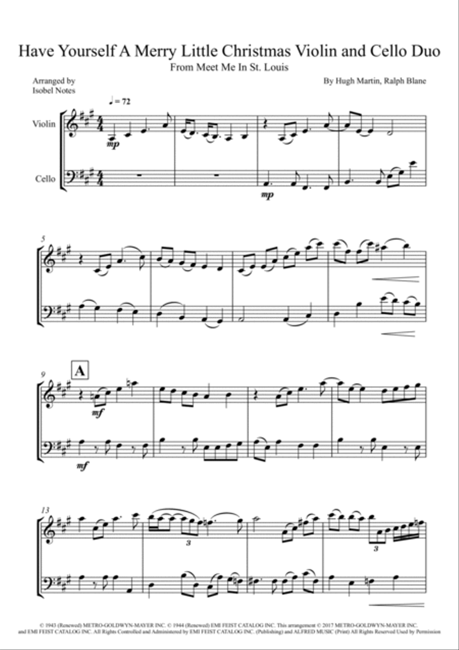 Have Yourself A Merry Little Christmas Have Yourself A Merry Little Christmas String Duet scores gallery preview page 3