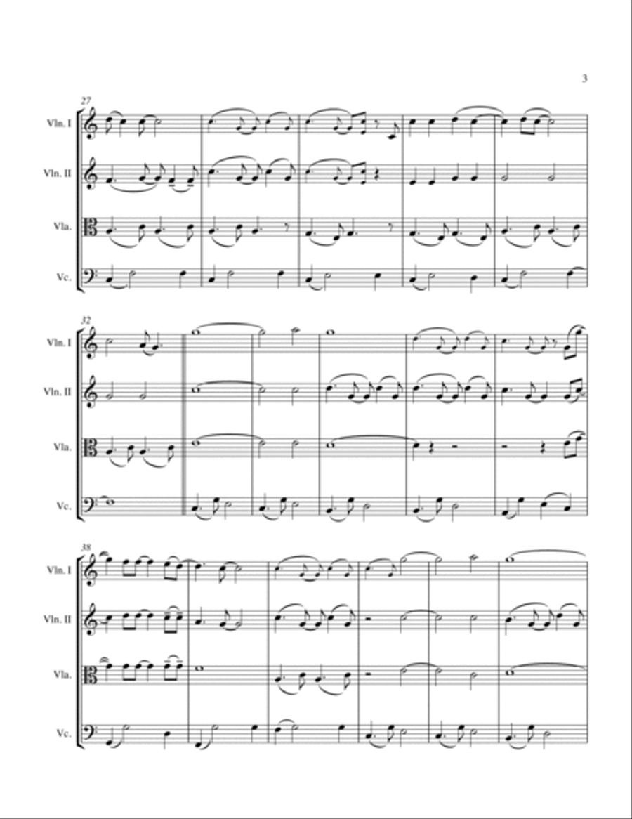 Marry Me String Quartet scores gallery preview page 6